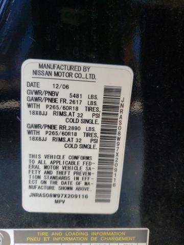 Photo 10 from auction – 2007 INFINITI FX35 with VIN JNRAS08W97X209116