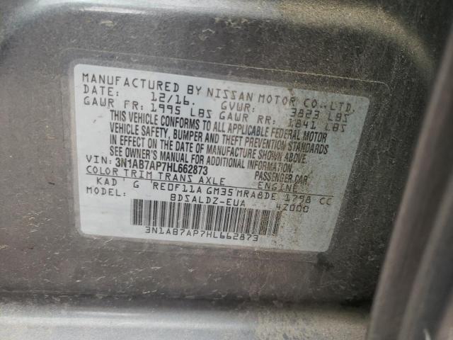Photo 10 from auction – 2017 NISSAN SENTRA S with VIN 3N1AB7AP7HL662873