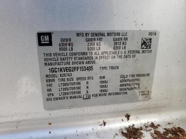 Photo 10 from auction – 2015 CHEVROLET SILVERADO with VIN 1GC1KVEG2FF153485