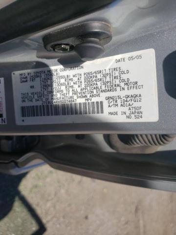 Photo 10 from auction – 2005 TOYOTA 4RUNNER SR with VIN JTEBU14RX50074847