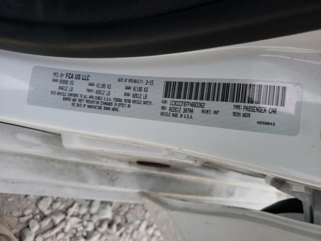 Photo 10 from auction – 2015 CHRYSLER 200 LX with VIN 1C3CCCFB7FN683362