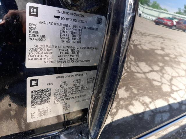 Photo 10 from auction – 2020 CHEVROLET SILVERADO with VIN 1GCRYDED2LZ261729