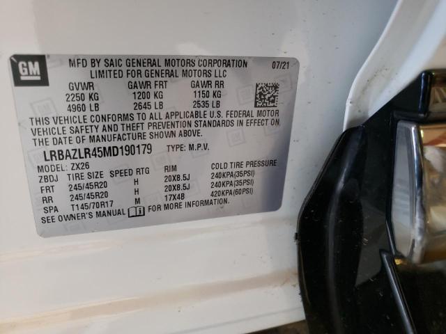 Photo 10 from auction – 2021 BUICK ENVISION P with VIN LRBAZLR45MD190179