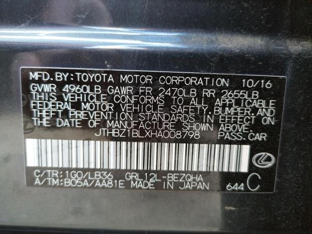 Photo 10 from auction – 2017 LEXUS GS 350 BAS with VIN JTHBZ1BLXHA008798