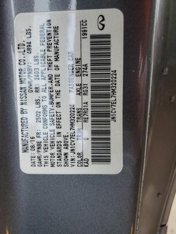 Photo 10 from auction – 2017 INFINITI Q60 BASE with VIN JN1CV7EL7HM320224