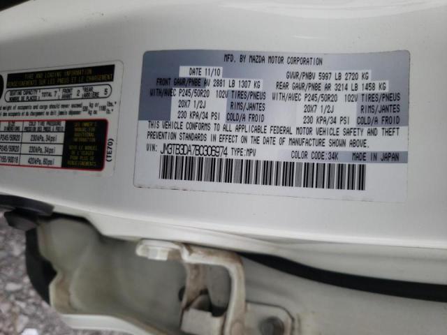 Photo 10 from auction – 2011 MAZDA CX-9 with VIN JM3TB3DA7B0306974