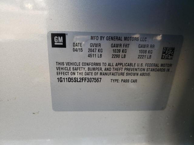 Photo 10 from auction – 2015 CHEVROLET MALIBU 2LT with VIN 1G11D5SL2FF307567
