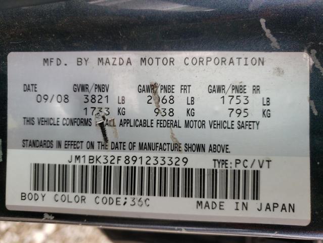 Photo 10 from auction – 2009 MAZDA 3 I with VIN JM1BK32F891233329