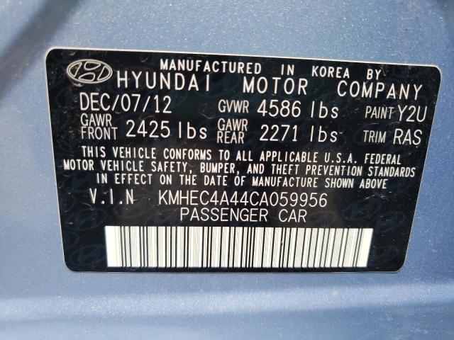 Photo 10 from auction – 2012 HYUNDAI SONATA HYB with VIN KMHEC4A44CA059956