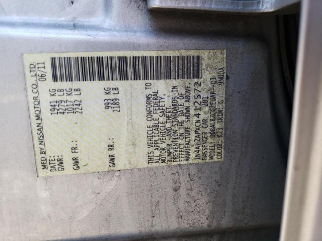 Photo 10 from auction – 2012 NISSAN ALTIMA BAS with VIN 1N4AL2APXCN412572