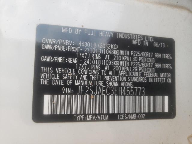 Photo 10 from auction – 2014 SUBARU FORESTER 2 with VIN JF2SJAEC3EH455773