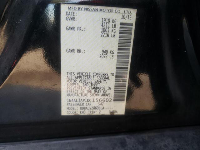 Photo 10 from auction – 2013 NISSAN ALTIMA 2.5 with VIN 1N4AL3AP1DC156602