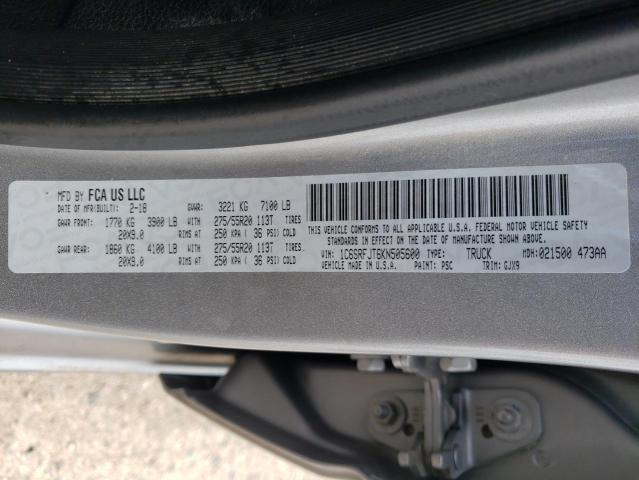 Photo 10 from auction – 2019 RAM 1500 LARAM with VIN 1C6SRFJT6KN505600