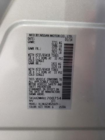 Zdjęcie 10 z aukcji – 2014 NISSAN PATHFINDER z VIN 5N1AR2MM4EC700754