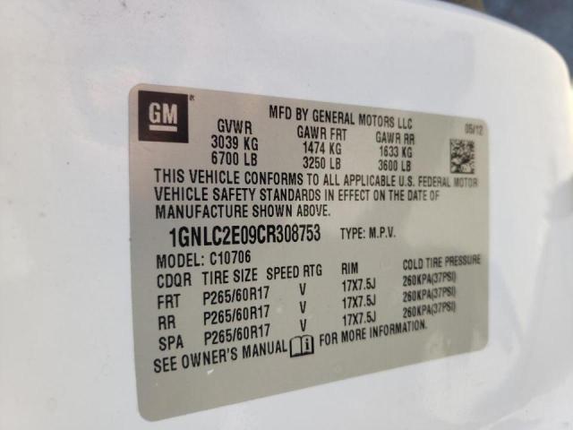Photo 10 from auction – 2012 CHEVROLET TAHOE POLI with VIN 1GNLC2E09CR308753
