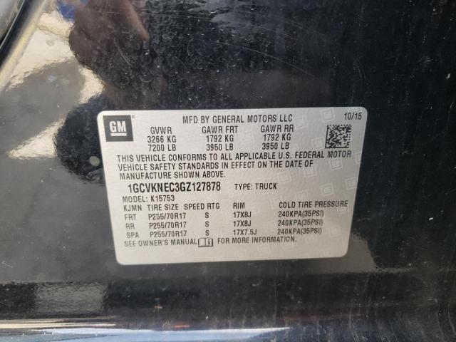 Photo 10 from auction – 2016 CHEVROLET SILVERADO with VIN 1GCVKNEC3GZ127878
