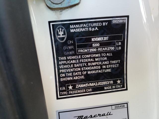 Photo 10 from auction – 2018 MASERATI GRANTURISM with VIN ZAM45VMA2J0285316
