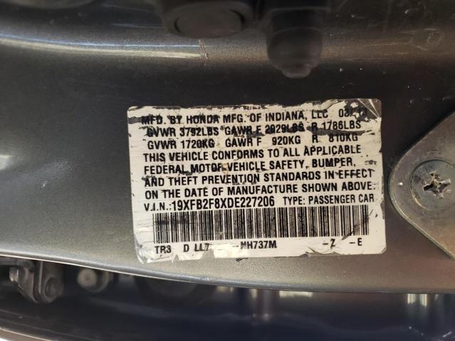 Photo 10 from auction – 2013 HONDA CIVIC EX with VIN 19XFB2F8XDE227206