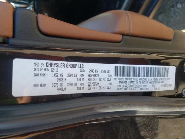 Photo 10 from auction – 2012 JEEP GRAND CHER with VIN 1C4RJFCG8CC216293