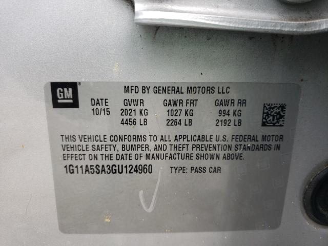 Photo 10 from auction – 2016 CHEVROLET MALIBU LIM with VIN 1G11A5SA3GU124960
