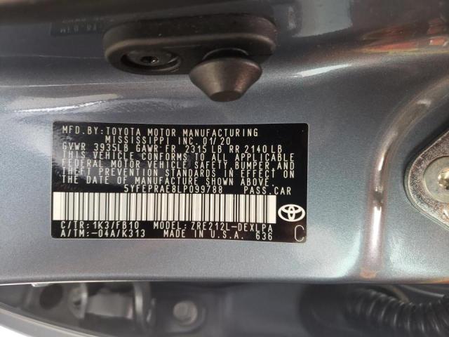 Photo 10 from auction – 2020 TOYOTA COROLLA LE with VIN 5YFEPRAE8LP099788
