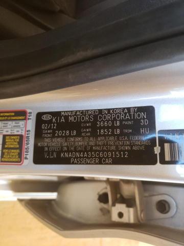 Photo 10 from auction – 2012 KIA RIO EX with VIN KNADN4A35C6091512