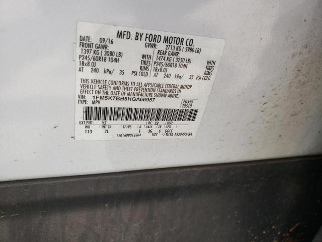 Photo 10 from auction – 2017 FORD EXPLORER with VIN 1FM5K7BH5HGA66957