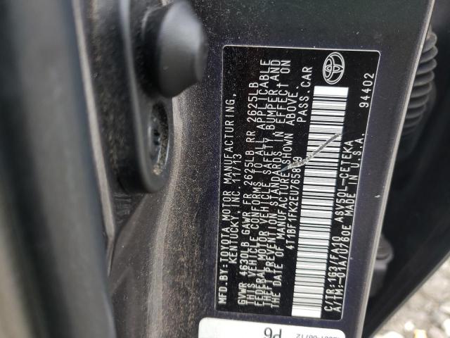 Photo 10 from auction – 2014 TOYOTA CAMRY L with VIN 4T1BF1FK2EU765809