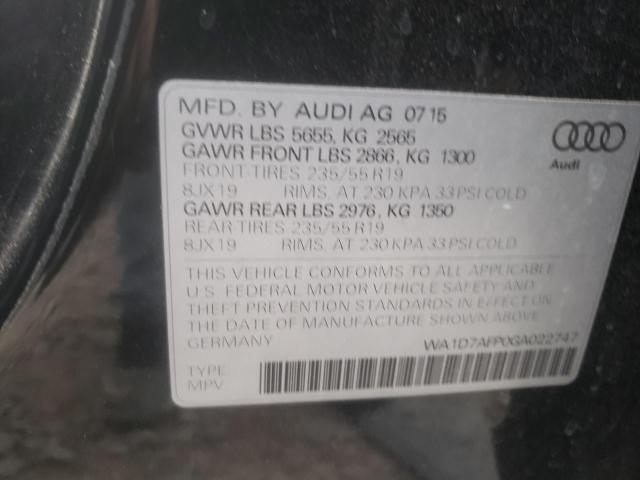 Photo 10 from auction – 2016 AUDI Q5 PREMIUM with VIN WA1D7AFP0GA022747