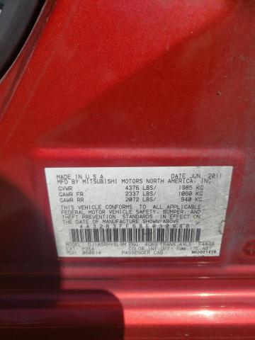 Photo 10 from auction – 2011 MITSUBISHI GALANT ES with VIN 4A32B3FF6BE030946