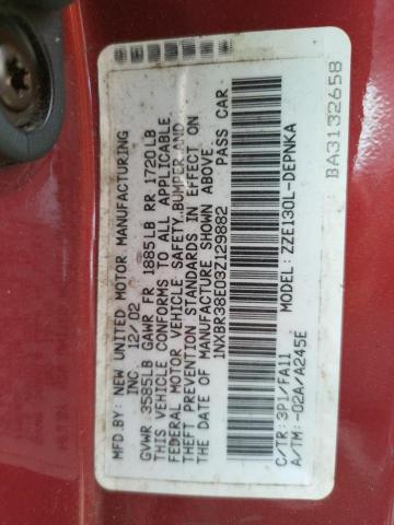 Photo 10 from auction – 2003 TOYOTA COROLLA CE with VIN 1NXBR38E03Z129882