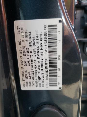 Photo 10 from auction – 2007 ACURA TL with VIN 19UUA66237A017861