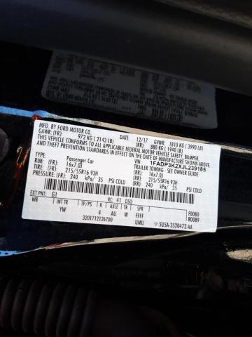 Photo 10 from auction – 2018 FORD FOCUS SE with VIN 1FADP3K2XJL239185