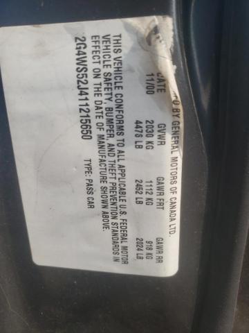 Photo 10 from auction – 2001 BUICK CENTURY CU with VIN 2G4WS52J411215650