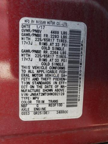 Photo 10 from auction – 2017 NISSAN ROGUE S with VIN JN8AT2MT0HW392129
