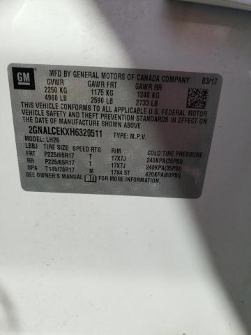 Photo 10 from auction – 2017 CHEVROLET EQUINOX LT with VIN 2GNALCEKXH6320511