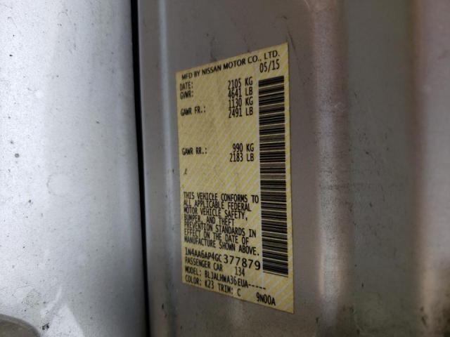 Photo 10 from auction – 2016 NISSAN MAXIMA 3.5 with VIN 1N4AA6AP4GC377879