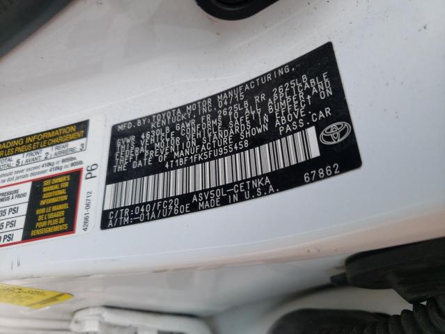 Photo 10 from auction – 2015 TOYOTA CAMRY LE with VIN 4T1BF1FK5FU955458