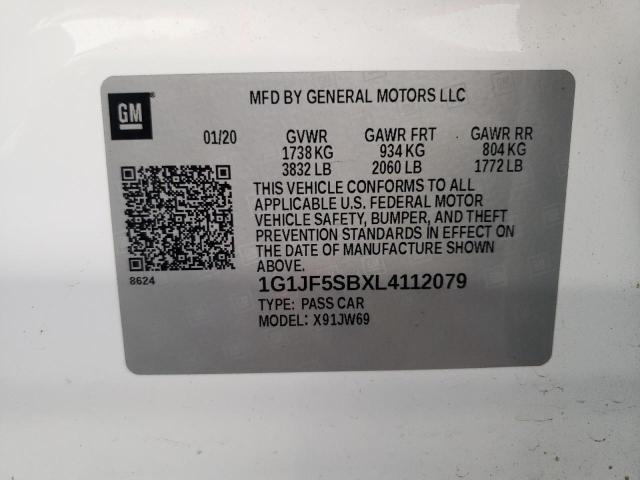 Photo 10 from auction – 2020 CHEVROLET SONIC PREM with VIN 1G1JF5SBXL4112079