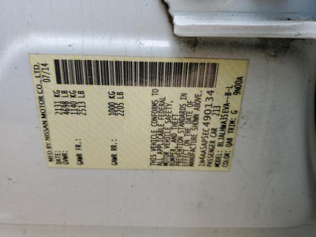 Photo 10 from auction – 2014 NISSAN MAXIMA S with VIN 1N4AA5AP5EC490134
