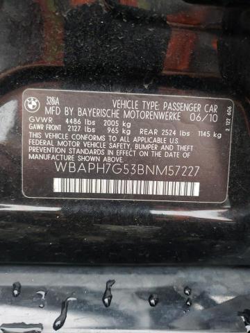 Photo 10 from auction – 2011 BMW 328 I with VIN WBAPH7G53BNM57227