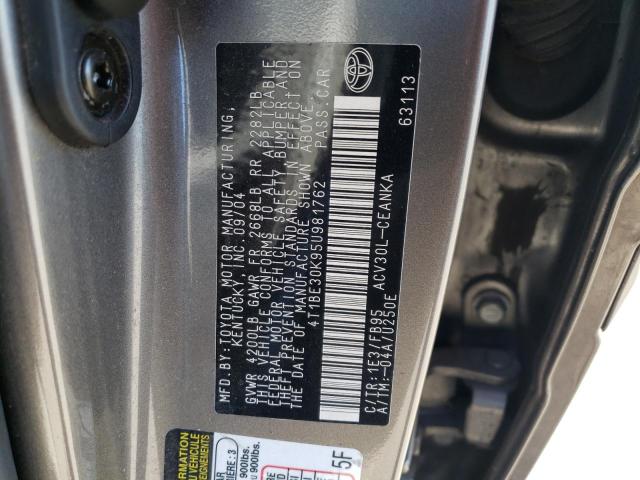 Photo 10 from auction – 2005 TOYOTA CAMRY LE with VIN 4T1BE30K95U981762