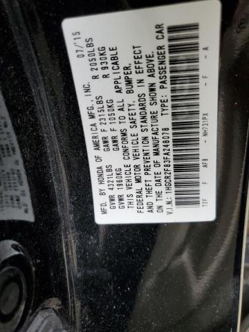 Photo 10 from auction – 2015 HONDA ACCORD EXL with VIN 1HGCR2F83FA248078