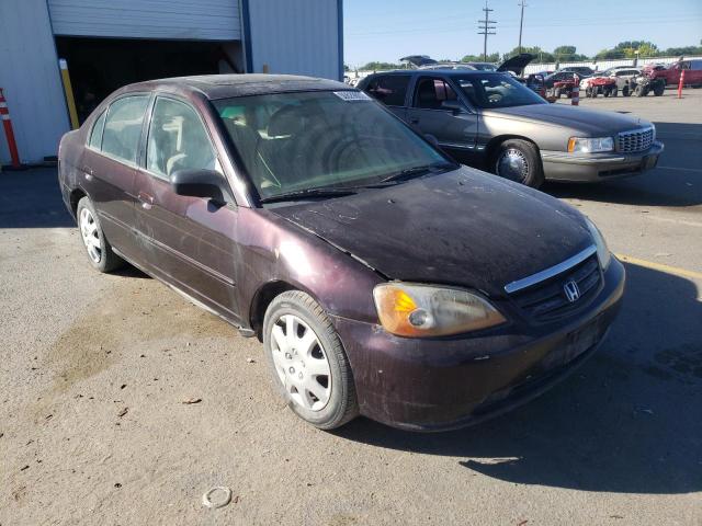 HONDA CIVIC EX 2001 with VIN JHMES26761S003456 - Photo from auction