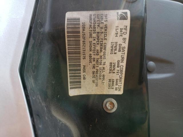 Photo 10 from auction – 2005 SATURN ION LEVEL with VIN 1G8AJ52F65Z131575