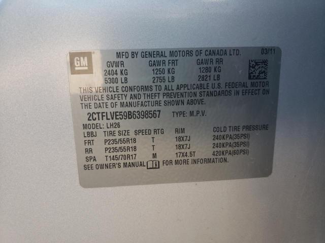 Photo 10 from auction – 2011 GMC TERRAIN SL with VIN 2CTFLVE59B6398567