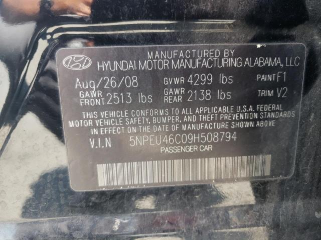 Photo 10 from auction – 2009 HYUNDAI SONATA SE with VIN 5NPEU46C09H508794