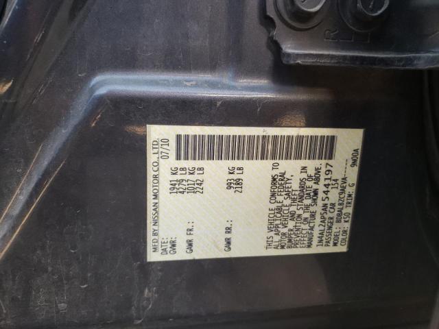 Photo 10 from auction – 2010 NISSAN ALTIMA BAS with VIN 1N4AL2AP5AN544197
