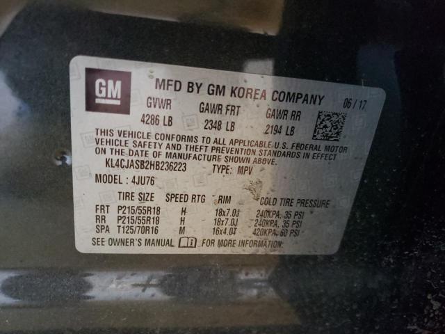 Photo 10 from auction – 2017 BUICK ENCORE PRE with VIN KL4CJASB2HB236223