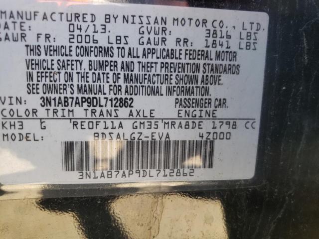 Photo 10 from auction – 2013 NISSAN SENTRA S with VIN 3N1AB7AP9DL712862